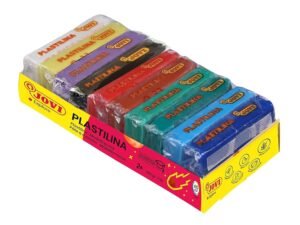 Jovi Plastilina Yellow Lilac Brown White Red Black Green Blue Reusable Clay