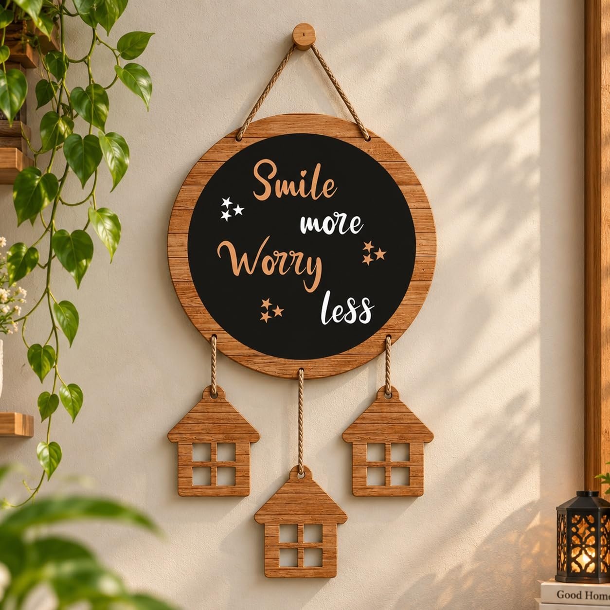 Artvibes Motivational Quotes Wooden Wall Hanger for Home Decor | Quotes Decor Item | Motivational Wall Decor | Wall Poster | Graphic Art | Gift Items | Office Wall Decoration Items (WH_7208N)