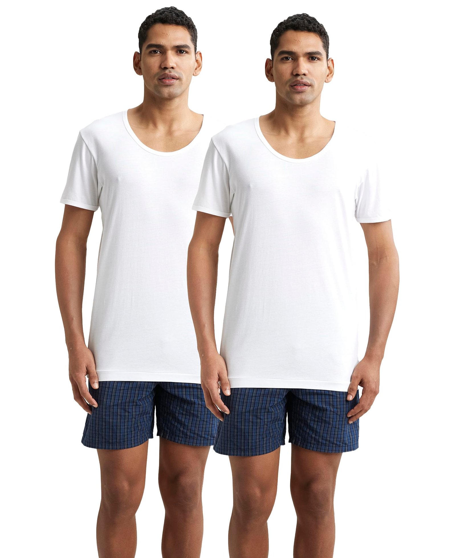 Jockey 8817 Men Super Combed Cotton Round Neck Half Sleeved Vest(Pack of 2)