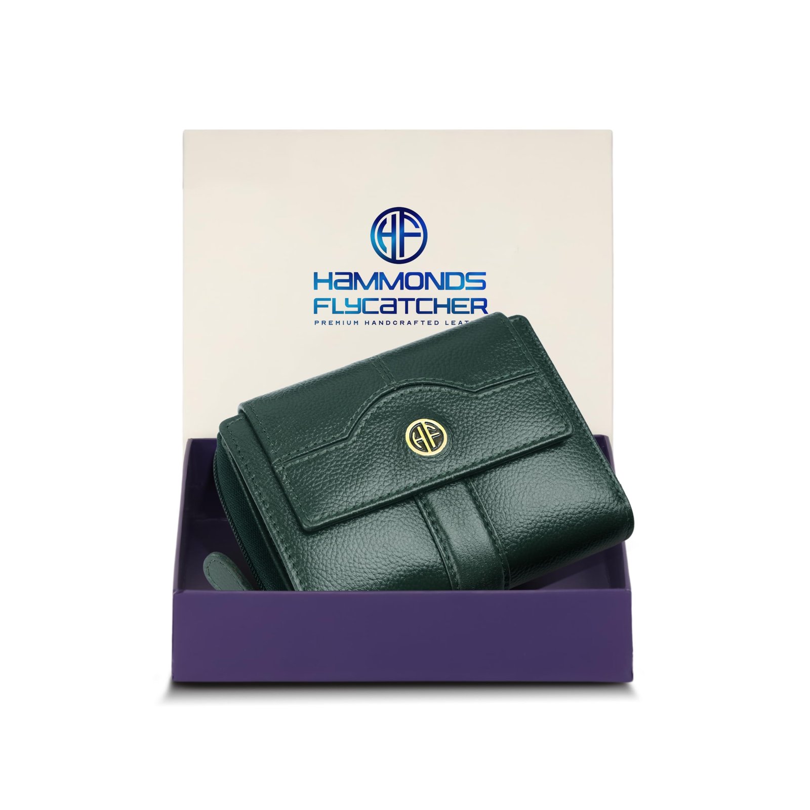 HAMMONDS FLYCATCHER Leather Ladies Wallet for Woman with 14 Card Slots – Clutch Purse for Women, Ladies Wallet for Women Stylish, Ladies Purse for Women Wallet, Gift for Womens – Green