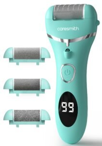 Caresmith Bloom Callus Remover for Feet Electronic | Foot Scrubber for Dead Skin | 3 Crystal Quartz Heads suitable for Dead Skin Remover | Pedicure kit for Women as Foot Cleaner