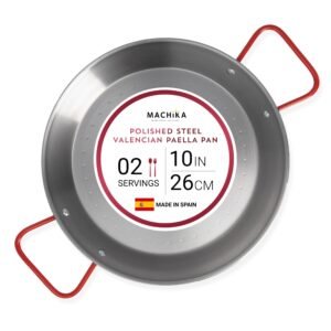 Machika Polished Steel Paella Pan 10 inch (26 cm)