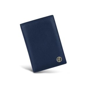 HAMMONDS FLYCATCHER Genuine Leather Passport Cover for Men, Passport Cover for Women, RFID Passport Holder for Men Travel Accessories for Men, Passport Bag for Men, 3 ATM Card Slots – Prussian Blue