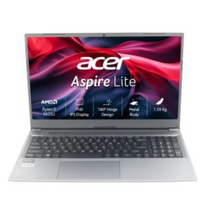 Acer SmartChoice Aspire Lite, AMD Ryzen 5-5625U Processor, 16 GB/512 GB, Full HD, 15.6″/39.62 cm, Windows 11 Home, Steel Gray, 1.59 kg, AL15-41, Metal Body, Thin and Light Laptop