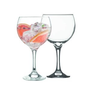 Ravenhead Premium International Set of 2 Gin Balloon Glasses – 650ml | Elegant Transparent Glasses for Wine, Red Wine, Water or Cocktails | Wine Glass Set Ideal for Gifting & Home Bars Crafted in UK