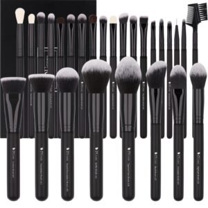 DUCARE Synthetic Bristles Makeup Brushes – Black , Pack of 27 , DRM-DF2725