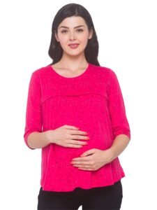 AV2 Women’s Cotton Nightwear Maternity Feeding Nursing Classic Fit Top