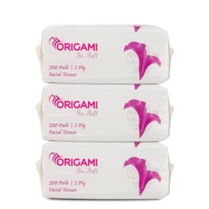 Origami Online Facial Tissues | Soft Pack | 2 Ply | Pack of 3 | 600 Pulls