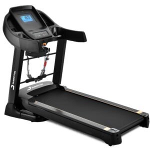 Durafit91™ Focus Multifunction 7HP Peak BLDC Hydraulic Foldable Treadmill| Max Weight 150 Kg| Running Surface : L -1360mm & W -550 |18 Km/H Max Speed| 20-Auto Incline |Bluetooth Speaker | Wynd app