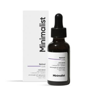 Minimalist Retinol 0.6% Mid-Strength Anti Aging Face Serum For Unisex, Reduces Fine Lines & Wrinkles, Medium Strength Retinol Formula (Pack Of 1)