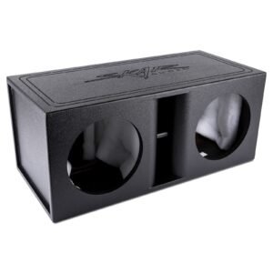 Skar Audio AR2X10V Dual 10″ Universal Fit Armor Coated Ported Subwoofer Box with Kerf Port