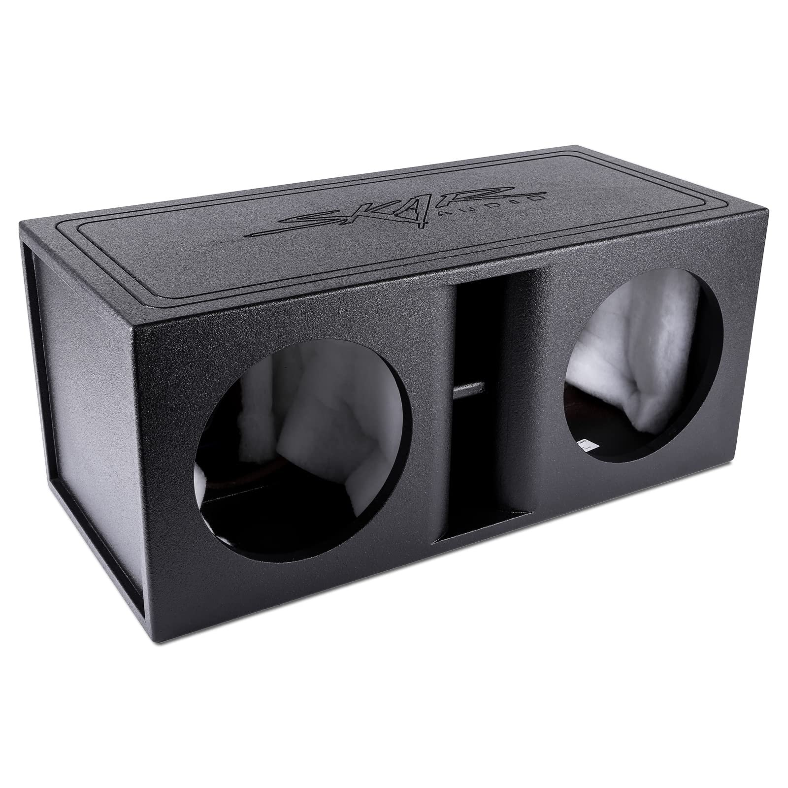 Skar Audio AR2X10V Dual 10″ Universal Fit Armor Coated Ported Subwoofer Box with Kerf Port