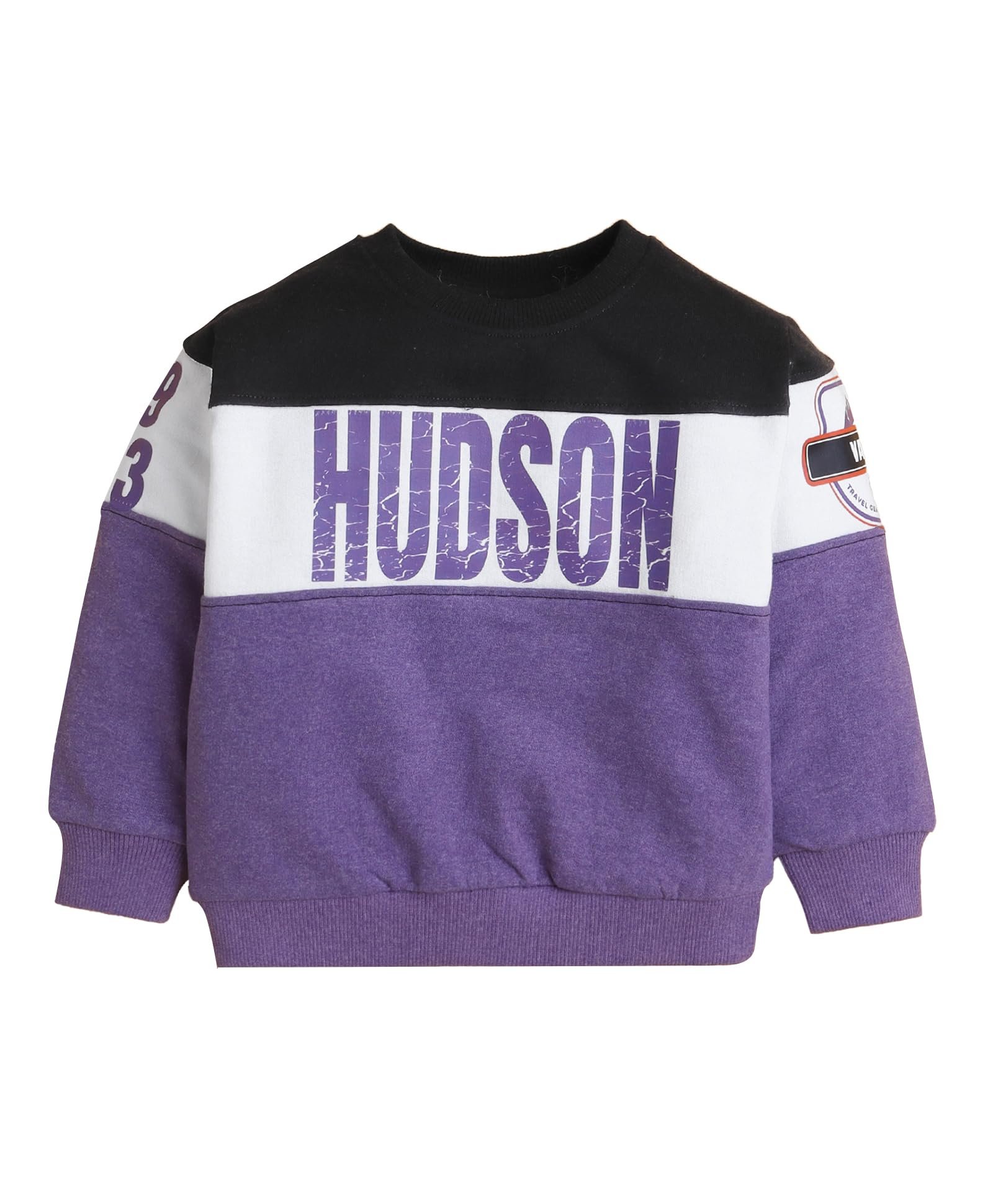 BUMZEE Boys Regular Fit Full Sleeves Round Neck Cotton Blend Sweatshirt
