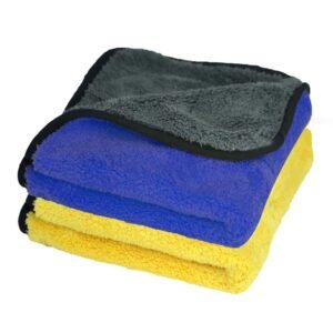 Autofy Multipurpose Microfiber 800 GSM Pack of 2-40cm x 40cm Cleaning Towel Microfibre Cloth Highly Absorbent Dust Towels for All Vehicles Bikes Cars Glass Kitchens – Multicolour