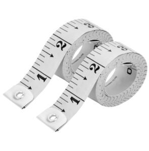 Pack of 2 Fabric Tape Measure, White, 60 inch, 150 cm