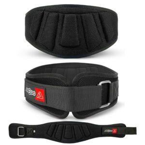 APRODO Power Guidance Nylon Weightlifting Belt Lumbar Waist Support Trainer Protector Belts for Weight Lifting Fitness Sport Gym for Men and Women