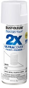 Rust-Oleum 249126 Painter’s Touch Acrylic Spray Paint for Plastic, Metal, Wood (Matte Flat White – 340 Grams)