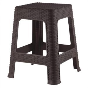 Kuber Industries Brown Plastic Non-Slip Lightweight Sitting Stool for Indoor or Outdoor, Office & Home, Garden L X H is 4.5 X 7 inches