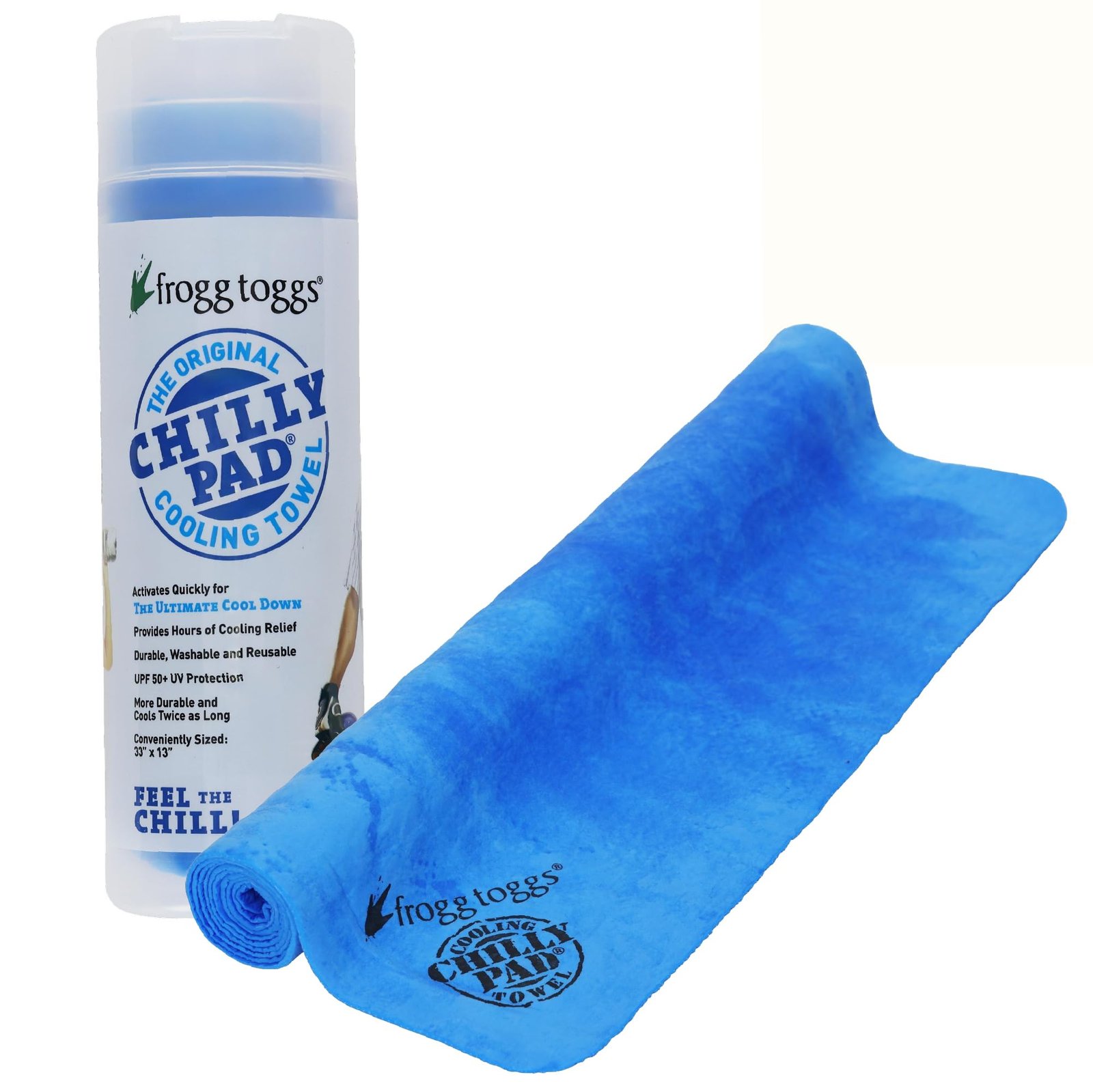 FROGG TOGGS Chilly Pad Instant Cooling Towel, Perfect for Use Anytime You Sweat, 33×13