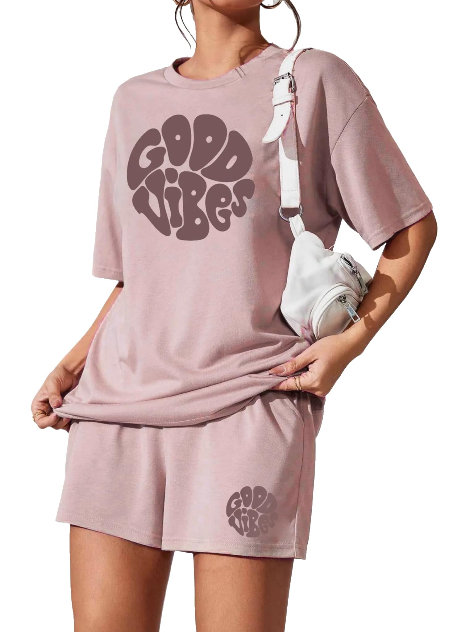 KSHS Women Cotton Night Suit Top & Shorts Set | Loose Fit Printed Nightwear Co Ord Set Stylish Western | Soft Breathable Sleepwear Shorts with Pocket for Women