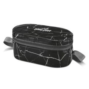 MILTON Executive Lunch Box with Steel Cutlery, 2 Inner Steel Round Containers 280ml Each & 1 Microwave Safe Oval Plastic Container 450ml, Insulated Bag, Leakproof Office Tiffin, Easy to Carry, Black
