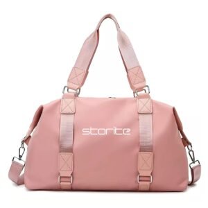 Storite Weekender Travel Duffle Bag, Pink, 47x16x30 cm