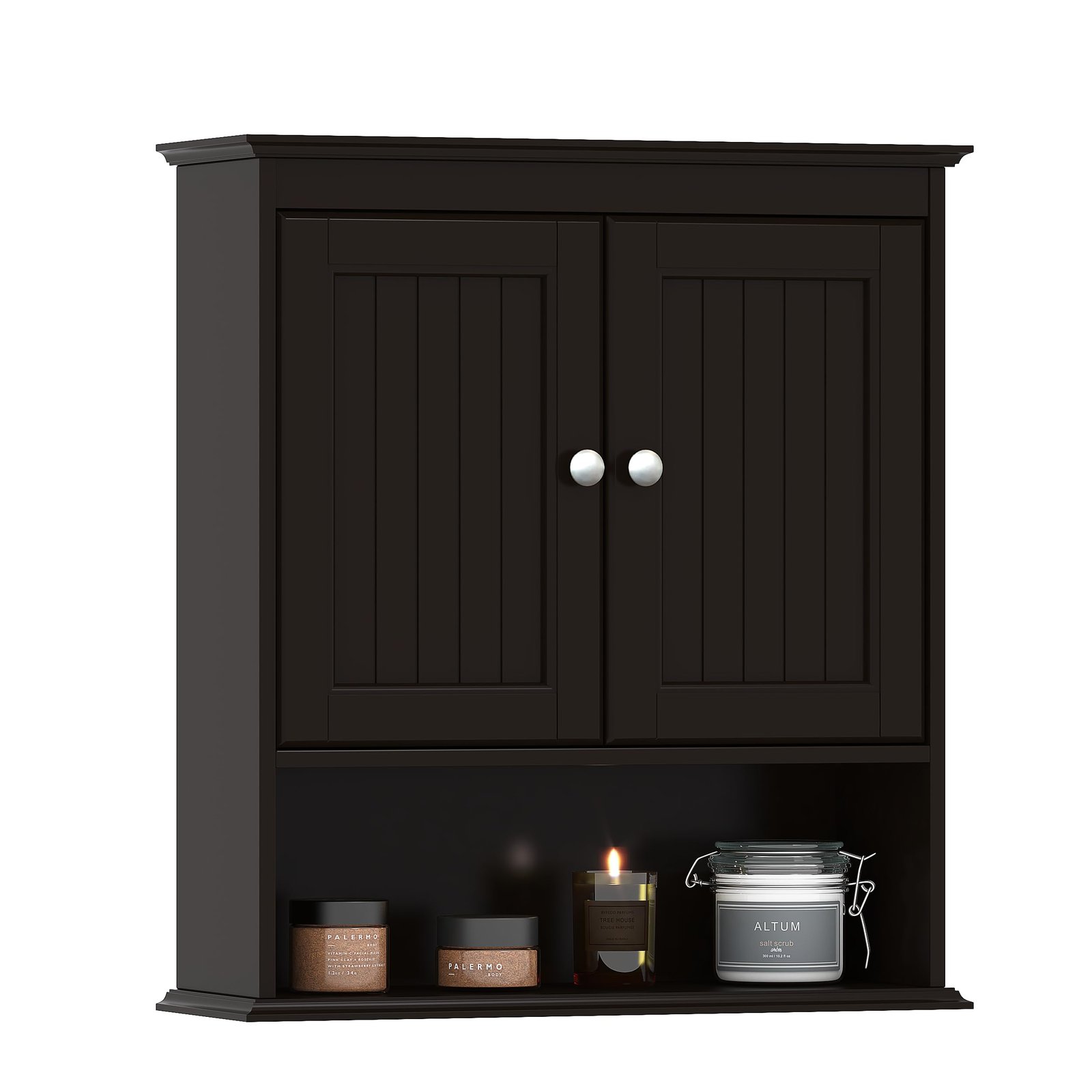 Spirich Bathroom Wall Cabinet Over Toilet, Small Medicine Cabinet Espresso