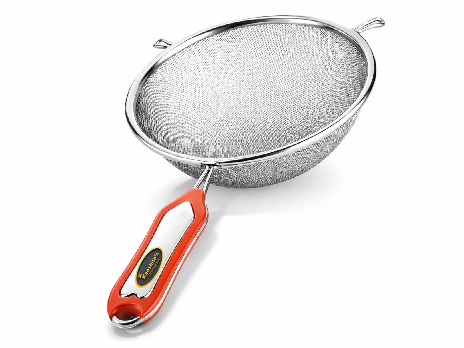 Kanshita’s Rasoiware Stainless Steel Multipurpose Strainer – 16 cm Sieve for Vegetables, Juice & Soup (32L x 16W x 5H cm, Silver)