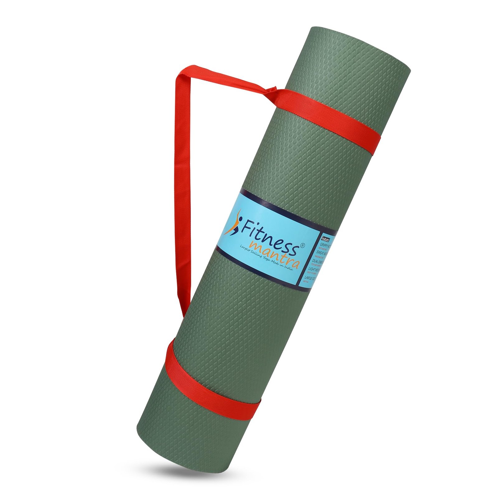 Fitness Mantra® 6mm Anti Skid Yoga Mat for Men & Women| Qnty.-1 Pcs.| (Army Green, 6mm)