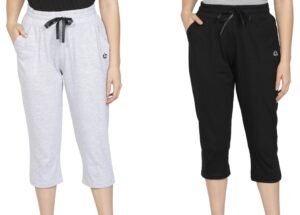 Club A9 Women Cotton, Solid, Capri Pants | Lounge Pants | 3/4th Pants – Pack of 2