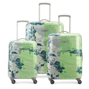 Skybags Trooper Set of 3 (S+M+L) Printed Hard Case Trolley Bags, Green