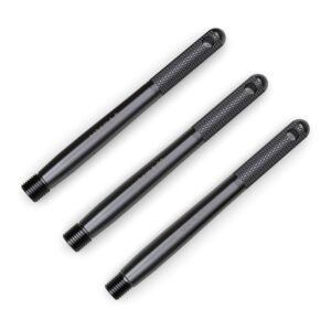 Black Wheel Hangers Alignment Pin Guide Tools – 12×1.5, 14×1.5, 14×1.25 (one of each, eliminates guesswork) Compatible with all European Vehicles – Steel, 160mm Length – Pack of 3