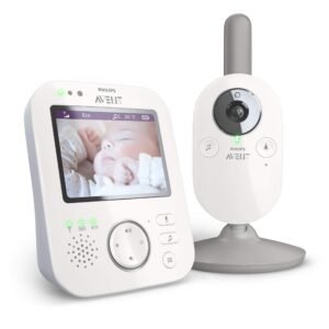 PHILIPS Avent Digital Baby Monitor with Camera and Audio, 3.5″ Display Baby Camera Monitor with 2-Way Talk, Night Vision, Temperature, 980ft Range, Video Baby Monitor with No Wi-fi, Lullabies