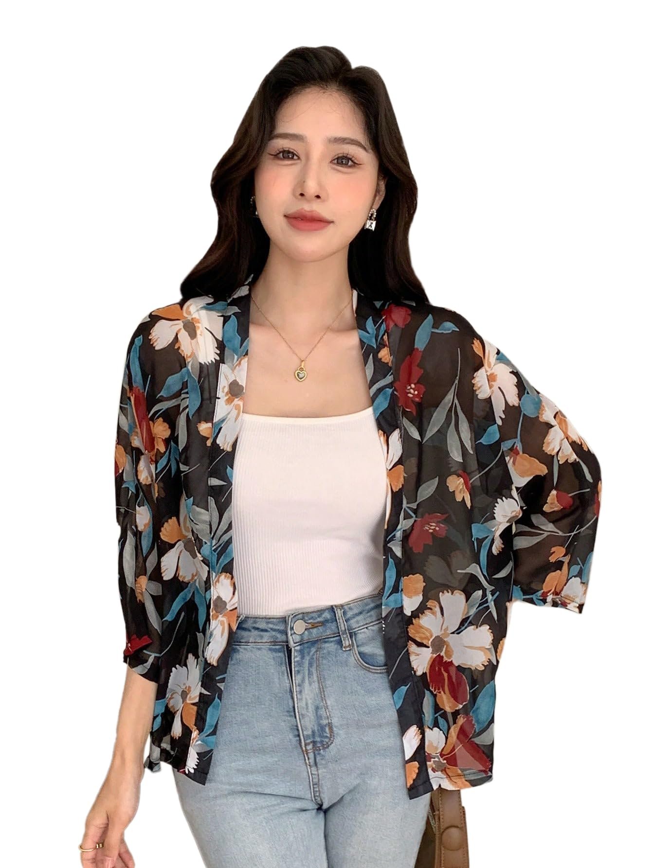 TOPLOT Women’s Shrug | Stylish Layering Top | Floral Design Shrug | Easy Wear Structure | Trendy Look Styling | Versatile Casual & Everyday Fashion| Available in Pack of 2 (5148)