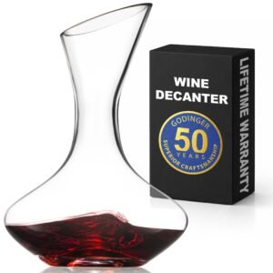 Godinger Wine Decanter Carafe, 750 ML Hand Blown Wine Decanter Aerator – Wine Gift