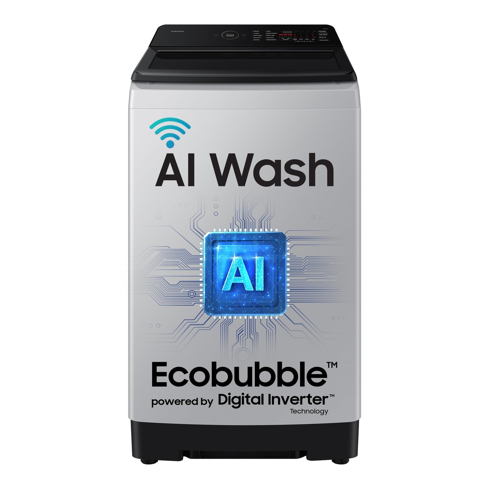 Samsung 8 Kg, 5 Star, AI Wash, AI Energy Mode, Wi-Fi, Ecobubble, AI VRT+, Super Speed, Soft Closing Door, Digital Inverter, Fully-Automatic Top Load Washing Machine (WA80F08S2LTL, Lavender Gray)