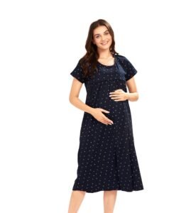 AV2 Women’s Cotton Floral Calf Length Maternity Nighty