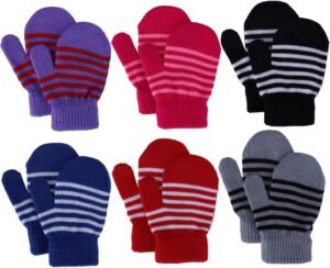 Baby Boys & Grl’s Winter Warm Woolen Hand Gloves Multicolor_Pack of 6
