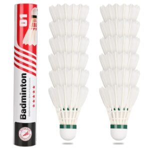 Badminton Shuttlecocks, Goose Feathers Flying Stable & Durable Sports Training Badminton Balls for Indoor Outdoor Play Shuttlecocks Sports Training Badminton
