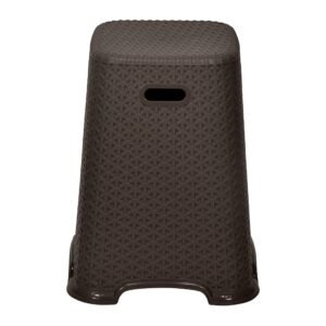 Nilkamal Plastic Stool for Living Room | 3 Year Warranty | for Home, Living Room, Outdoor | Season Rust Brown Colour | STL29