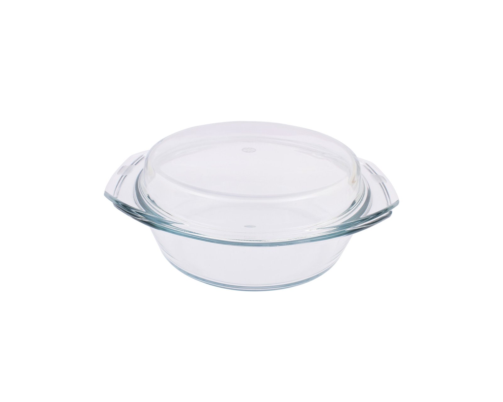 Borosil Oven and Microwave Safe Glass Serving Casserole Bowl with Glass Lid (1.5L, Transparent)