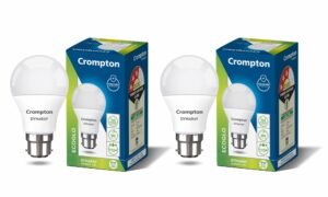Crompton Dyna Ray 9 Watt LED Bulb Cool Day Light | Pack of 2 | B22 Base, Energy-Efficient | LED Bulb for Home & Office, Wide Light Spread