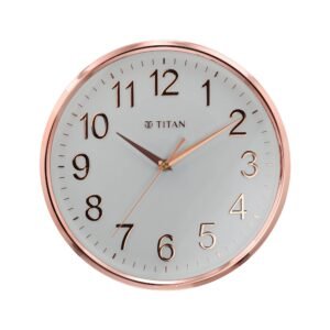 Titan Silent Sweep Battery Powered Grey Round Dial Unisex Analog Display Wall Clock|Wall Clock with Silent Sweep Technology – 30 cm x 30 cm (Medium) – NTW0001PA02A