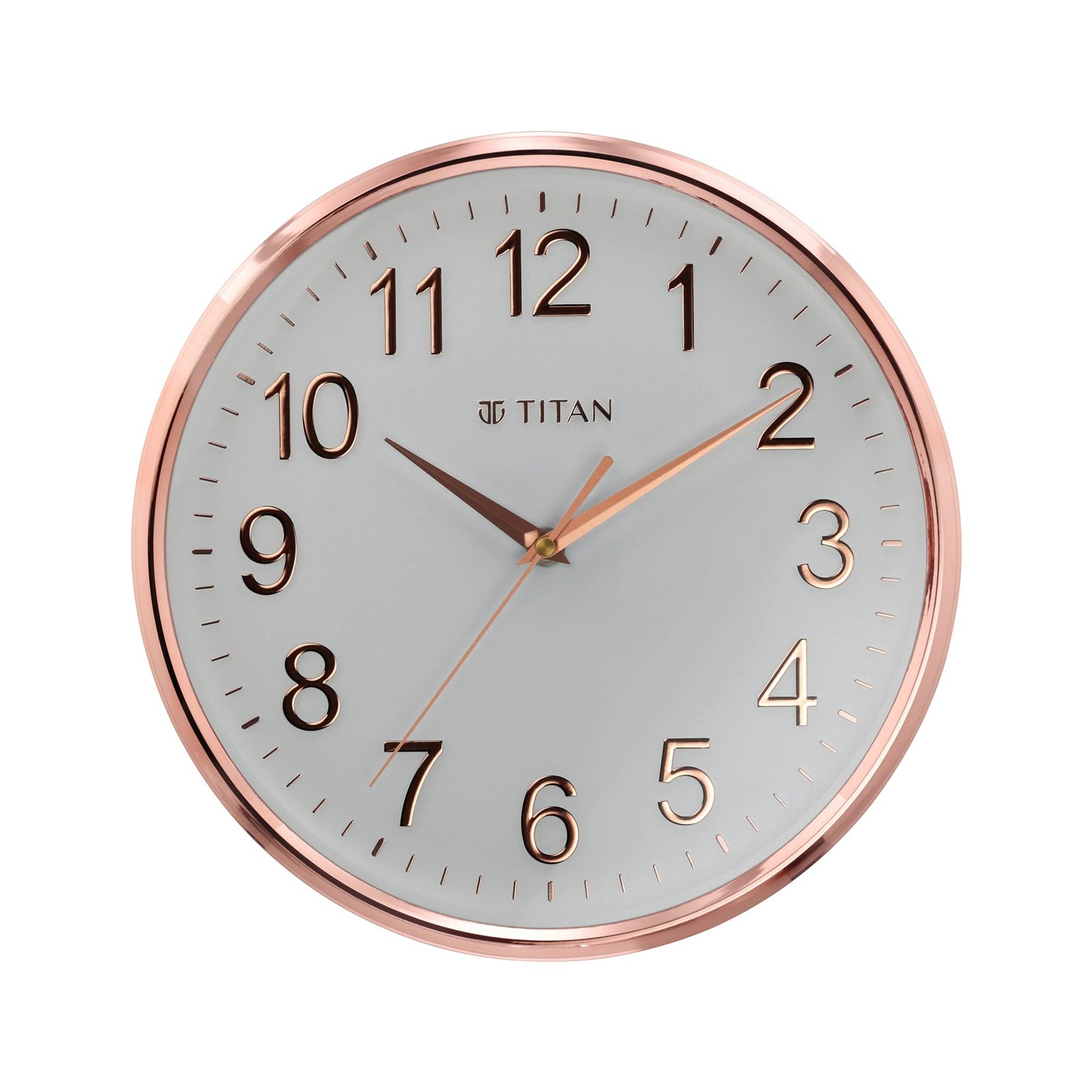 Titan Silent Sweep Battery Powered Grey Round Dial Unisex Analog Display Wall Clock|Wall Clock with Silent Sweep Technology – 30 cm x 30 cm (Medium) – NTW0001PA02A