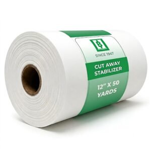 Cut Away Embroidery Stabilizer 12′ x 50 yard Roll – 2.5 ounce Cutaway For Machine Embroidery