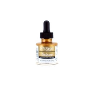 Dr. Ph. Martin’s Iridescent Calligraphy Color, 1.0 oz, Copper Plate Gold (11R)