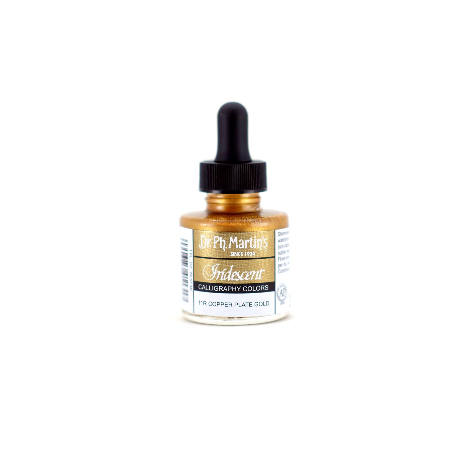 Dr. Ph. Martin’s Iridescent Calligraphy Color, 1.0 oz, Copper Plate Gold (11R)