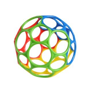 Bright Starts Oball Easy Grasp Classic Ball BPA-Free Infant Toy in Red, Yellow, Green, Blue, Age Newborn and up, 4 Inches.