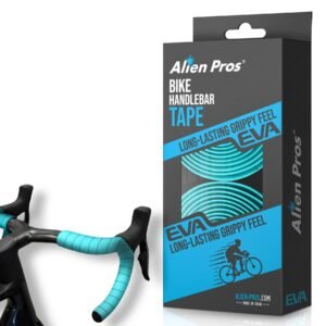 Alien Pros Bike Handlebar Tape EVA (Set of 2) Black Red White Blue Pink Green – Enhance Your Bike Grip with These Bicycle Handle bar Tape – Wrap Your Bike for an Awesome Comfortable Ride