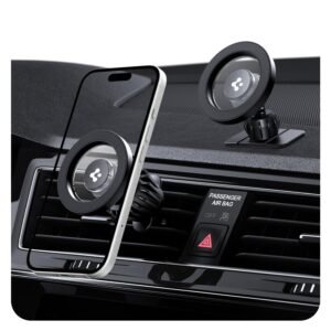 Spigen Magnetic Air Vent & Dashboard Car Mount – Black